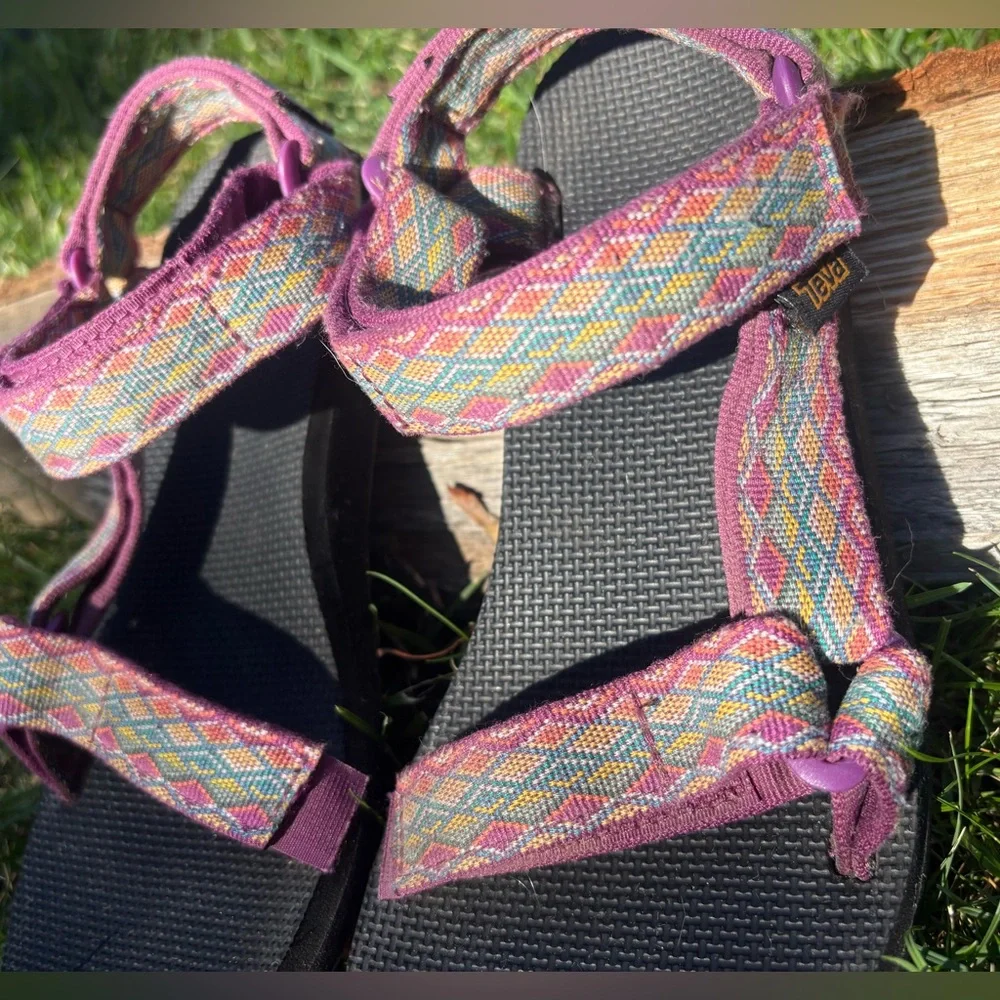 Women's Teva Original Universal Miramar Fade Dark Purple Multi size 8 - Picture 4 of 6